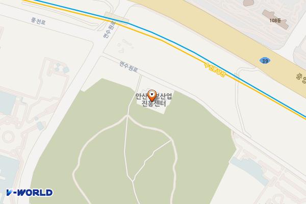 안산정보산업진흥센터 1층 화장실 위치 지도 — 경기도 안산시 단원구 연수원로 104-14