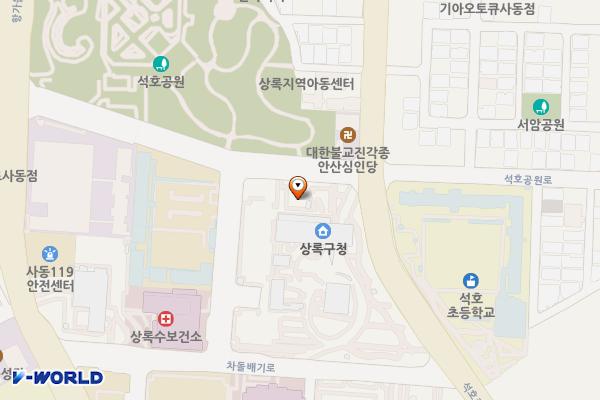 상록구청 1층 화장실 위치 지도 — 경기도 안산시 상록구 석호로 110