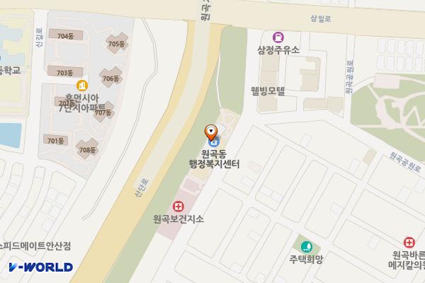 원곡동 행정복지센터 화장실 위치 지도 — 경기도 안산시 단원구 부부로 55