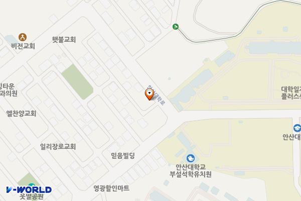 안골운동장 화장실 위치 지도 — 경기도 안산시 상록구 안산대학로 152