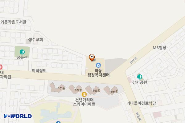 와동 행정복지센터 화장실 위치 지도 — 경기도 안산시 단원구 선부로 273