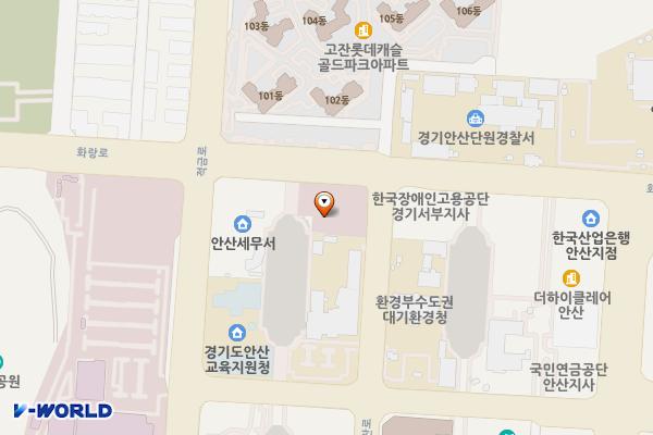 자유센타빌딩 위치 지도 — 경기도 안산시 단원구 화랑로 358