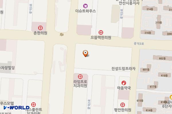 월드타운 위치 지도 — 경기도 안산시 단원구 광덕대로 174