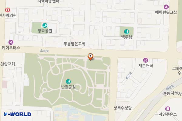 반월공원 화장실 위치 지도 — 경기도 안산시 상록구 오목로 104