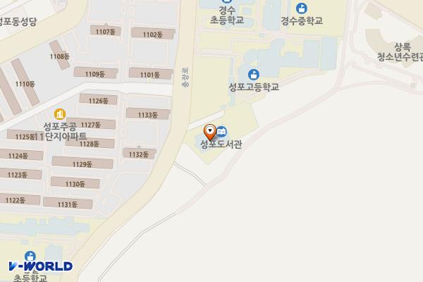 성포도서관 화장실 위치 지도 — 경기도 안산시 상록구 충장로 528