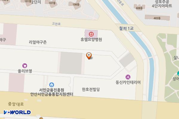 원영프라자 위치 지도 — 경기도 안산시 단원구 고잔1길 66