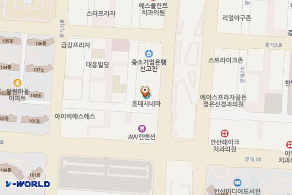 밀레니엄빌딩1 위치 지도 — 경기도 안산시 단원구 광덕대로 137