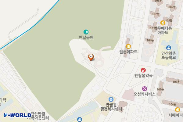 반달공원 화장실 위치 지도 — 경기도 안산시 상록구 반월새싹길 9-10