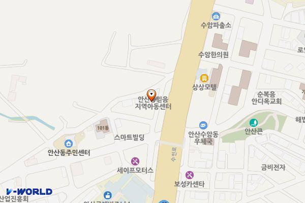 엠제이프라자 위치 지도 — 경기도 안산시 상록구 갯다리길 7