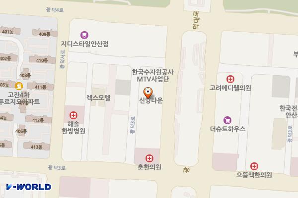 신양타운 위치 지도 — 경기도 안산시 단원구 광덕대로 193