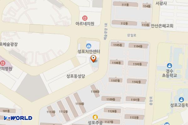 성포체육관 화장실 위치 지도 — 경기도 안산시 상록구 예술광장1로 80