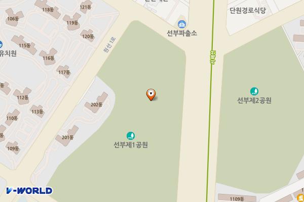 선부1공원 화장실 위치 지도 — 경기도 안산시 단원구 선부동 600