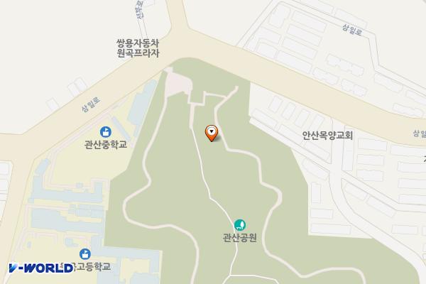 관산공원 화장실 위치 지도 — 경기도 안산시 단원구 선부동 산154-17