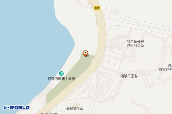 대부도관광안내소 화장실 위치 지도 — 경기도 안산시 단원구 대부황금로 1531