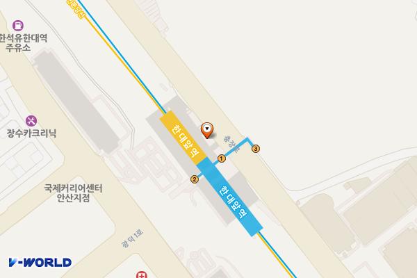 한대앞역 위치 지도 — 경기도 안산시 상록구 충장로 337