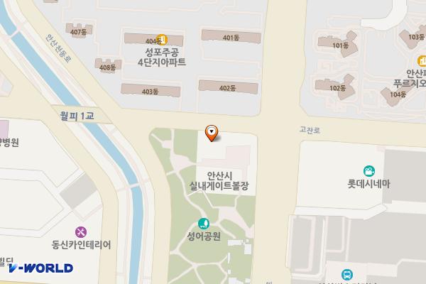 상록구노인복지관 화장실 위치 지도 — 경기도 안산시 상록구 고잔로 162