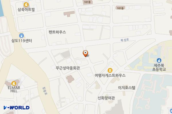 무근성 위치 지도 — 제주특별자치도 제주시 삼도이동 1159-2