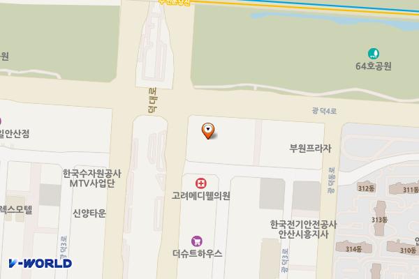 골든빌오피스텔 위치 지도 — 경기도 안산시 단원구 광덕대로 206
