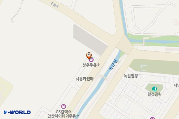 준오토주이(주) 성우주유소 위치 지도 — 경기도 안산시 상록구 안산천서로 277