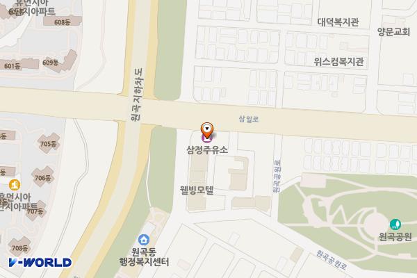 (주)삼정주유소 위치 지도 — 경기도 안산시 단원구 삼일로 122