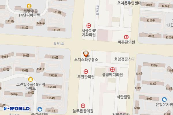 초지스타주유소 위치 지도 — 경기도 안산시 단원구 초지로 106