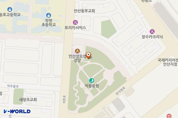 점섬공원 화장실 위치 지도 — 경기도 안산시 상록구 석호로 19