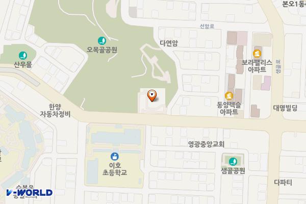 본오종합사회복지관 화장실 위치 지도 — 경기도 안산시 상록구 이호로 39