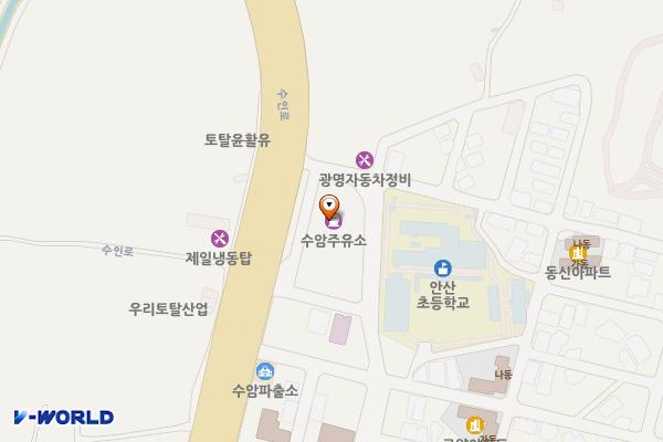 수암주유소 위치 지도 — 경기도 안산시 상록구 원당골1길 23-14