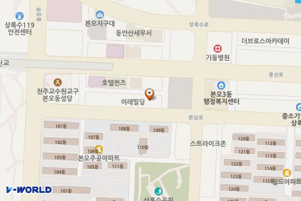 상록빌딩 위치 지도 — 경기도 안산시 상록구 본삼로 21