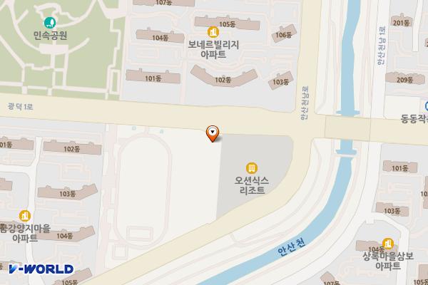 민속운동장 화장실 위치 지도 — 경기도 안산시 단원구 광덕1로 268