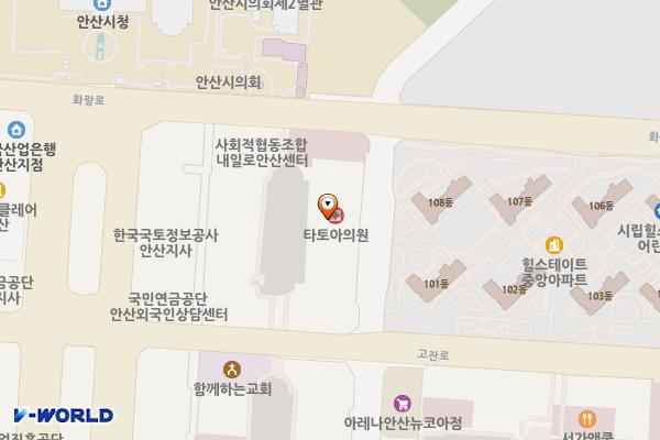 프라움시티오피스텔 위치 지도 — 경기도 안산시 단원구 당곡로 33