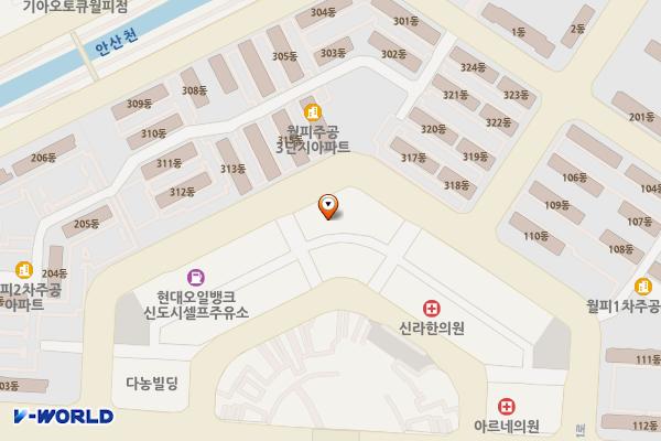 안산시민방위교육장 화장실 위치 지도 — 경기도 안산시 상록구 예술광장1로 32