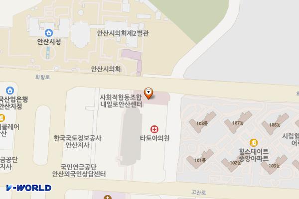 블루빌타운 위치 지도 — 경기도 안산시 단원구 화랑로 408