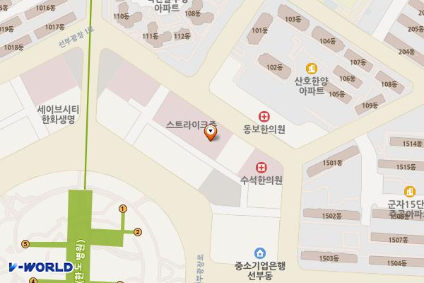군자빌딩 위치 지도 — 경기도 안산시 단원구 선부광장1로 70