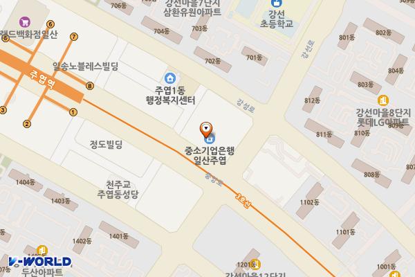 한솔코아 위치 지도 — 경기도 고양시 일산서구 중앙로 1406,