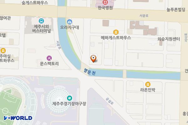 공설로 15, 서사로 154 위치 지도 — 제주특별자치도 제주시 공설로 15