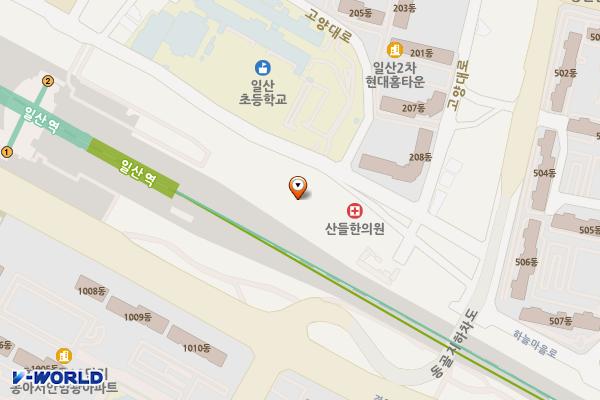 일산문화예술창작소 위치 지도 — 경기도 고양시 일산서구 일중로15번길 43 (일산동)
