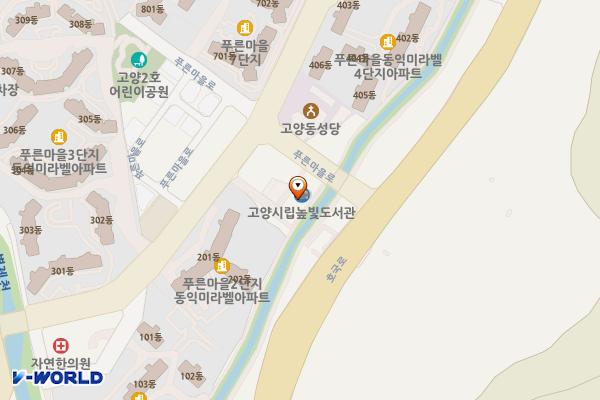 높빛도서관 화장실 위치 지도 — 경기도 고양시 덕양구 푸른마을로 34-8,