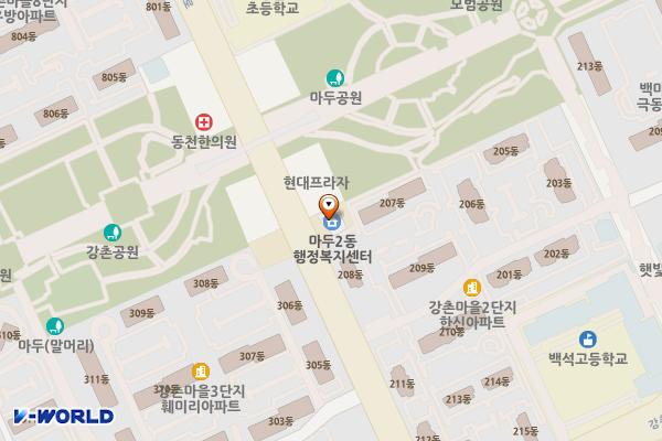 마두2동 행정복지센터 위치 지도 — 경기도 고양시 일산동구 강송로 166,