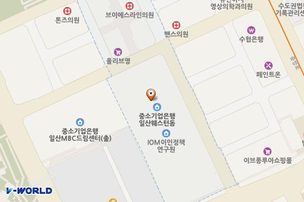웨스턴돔 타워 위치 지도 — 경기도 고양시 일산동구 정발산로 24 (장항동, 웨스턴돔1),