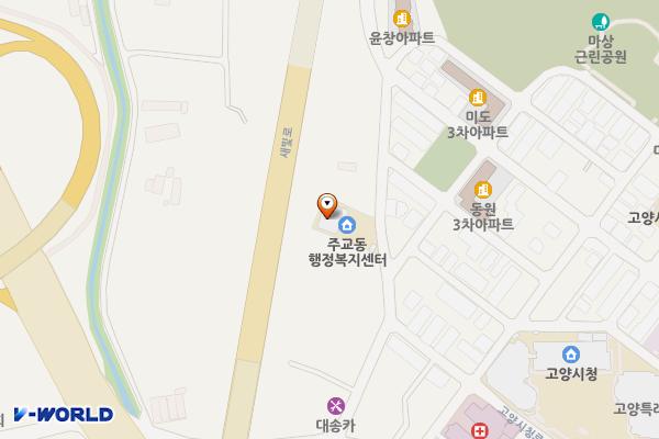 주교동 행정복지센터 위치 지도 — 경기도 고양시 덕양구 고양대로1315번길 71, 주교동 행정복지센터