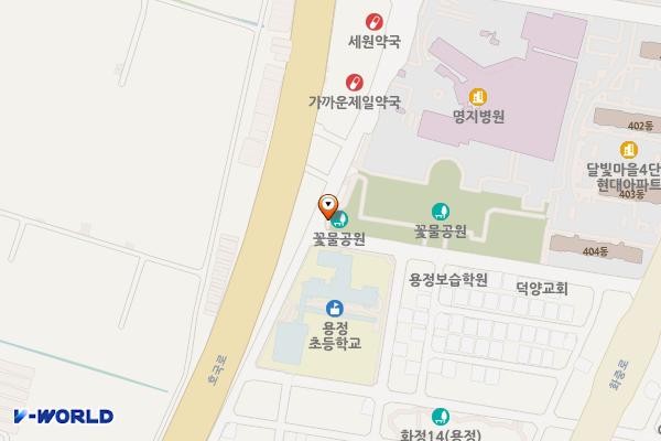 꽃물 공원 위치 지도 — 경기도 고양시 덕양구 화중로151번길 56,