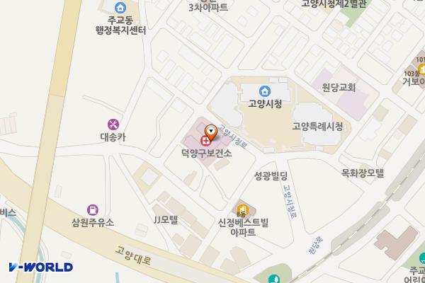 덕양구 보건소 화장실 위치 지도 — 경기도 고양시 덕양구 원당로33번길 28,
