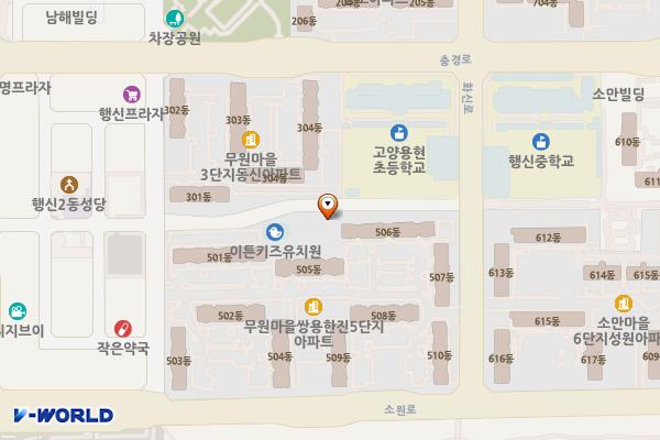 행신6호(용현 어린이공원) 위치 지도 — 경기도 고양시 덕양구 용현로 16,