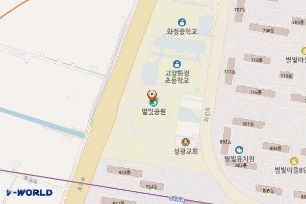 별빛공원(관리사 옆) 위치 지도 — 경기도 고양시 덕양구 호국로 506-2,