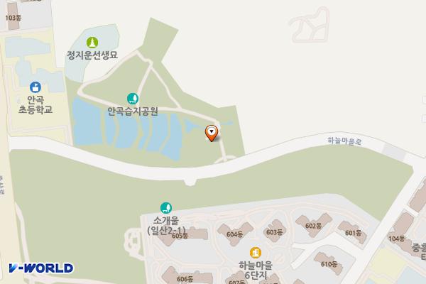 안곡습지공원 화장실 위치 지도 — 경기도 고양시 일산동구 하늘마을로 39-5,