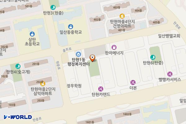 탄현어린이공원 위치 지도 — 경기도 고양시 일산서구 현중로36번길 20-2,