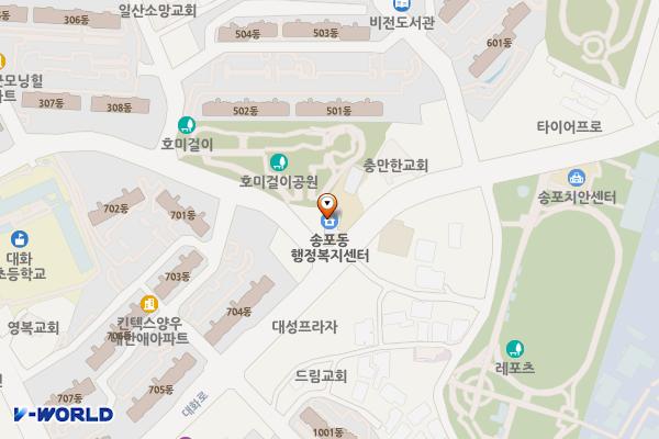 송포동 행정복지센터 위치 지도 — 경기도 고양시 일산서구 대화로 143  ,