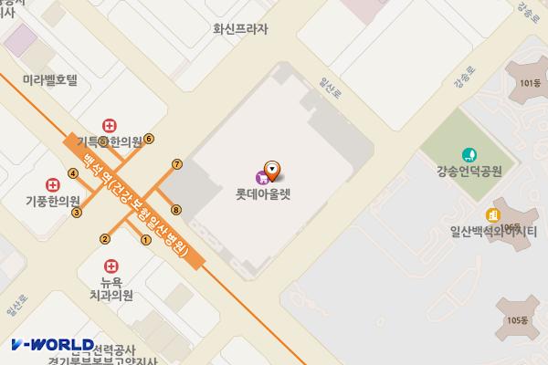 백석환승 공영주차장 위치 지도 — 경기도 고양시 일산동구 중앙로 1036,