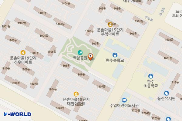 백암어린이공원 위치 지도 — 경기도 고양시 일산서구 주엽로 107,